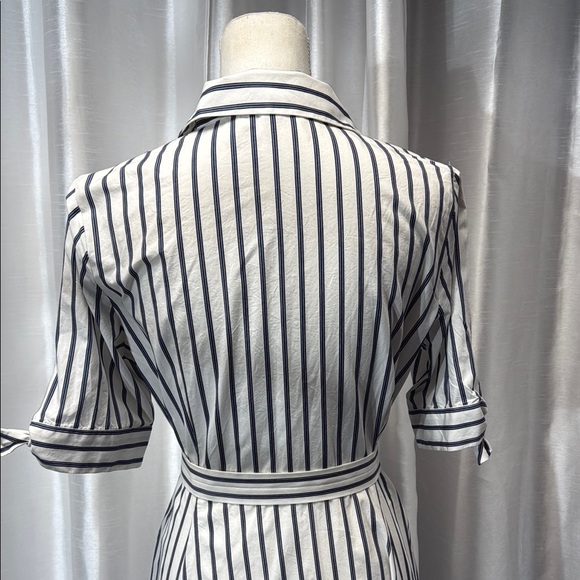 Calvin Klein Maxi Length Striped Shirt Dress Size 6 - Picture 6 of 8